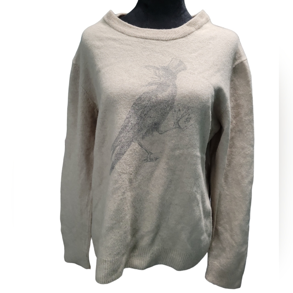 Lucky Brand Knitwear Long Sleeve Crewneck Sweater Crow Playing Cards Men's XL